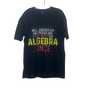 Funny Algebra Joke Graphic Tshirt Mens Large Black Gildan